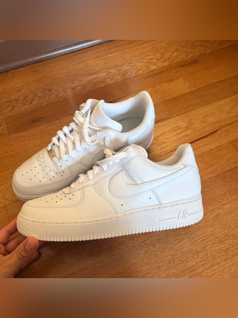 Men’s White Nike Air Force Ones Low Tops